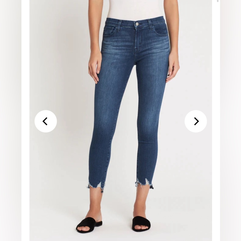 J Brand Mid Rise Skinny Crop Jeans
